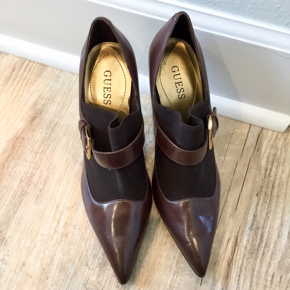 Guess Pointed Toe Sock Bootie Heels Size 7 - image 2